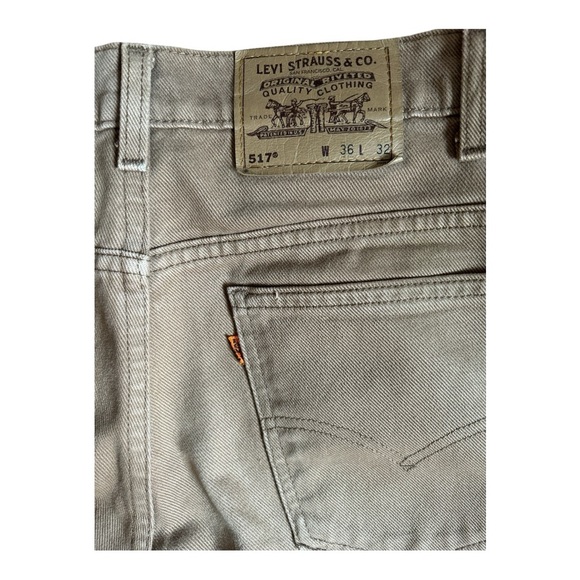Levi’s 517 Orange Tab jeans 36x32 Made in USA Vintage Rare brown/tan denim - Picture 4 of 13